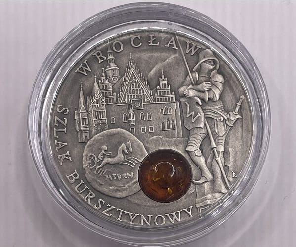 Moneta 1 dolar Szlak bursztynowy Wrocław 2009 r.