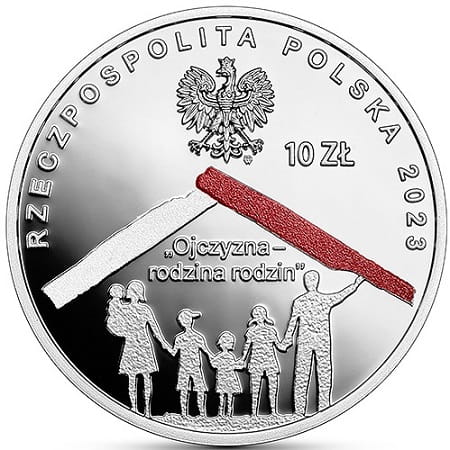 Moneta 10 zł W Polskę wierzę - Polska rodzina 2023