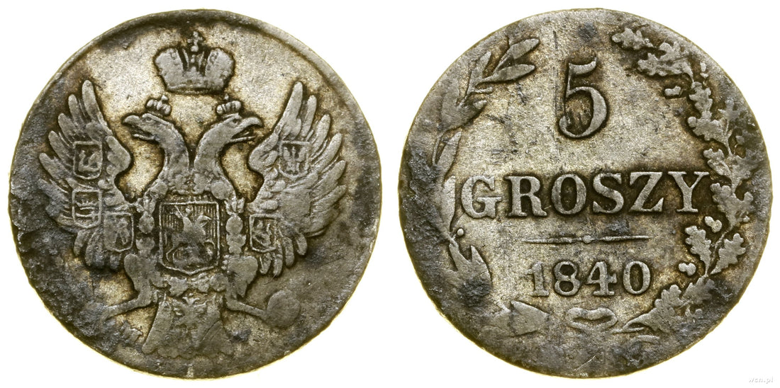 Zapomniana Pięciogroszówka z Czasów Mikołaja I – 5 groszy 1840