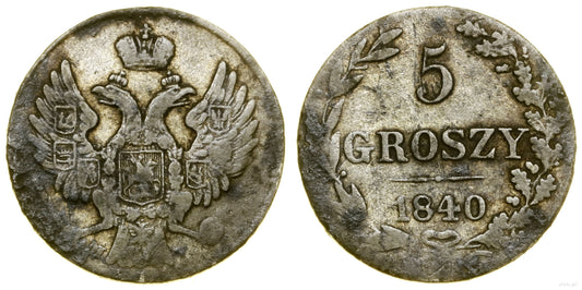 Zapomniana Pięciogroszówka z Czasów Mikołaja I – 5 groszy 1840