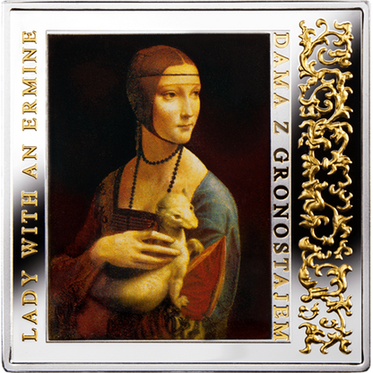 Moneta 1 dolar Dama z gronostajem Arcydzieła renesansu 2012 r.