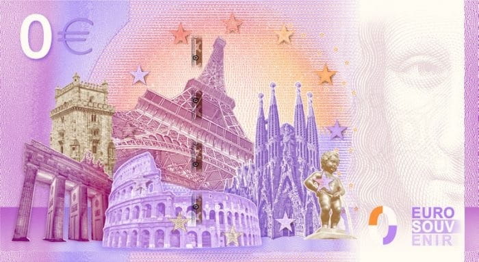 Banknot 0 euro Bóbr europejski 2021 Zwierzęta Polskich Parków Narodowych