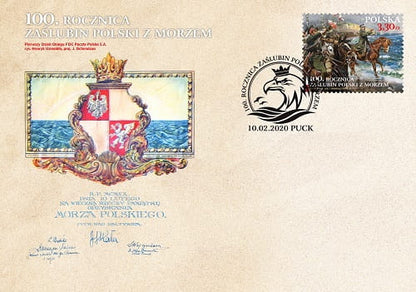 Koperta FDC 100. rocznica zaślubin Polski z morzem 2020 5035