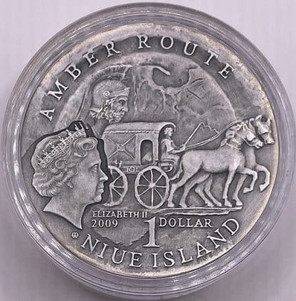 Moneta 1 dolar Szlak bursztynowy Elbląg 2009 r.
