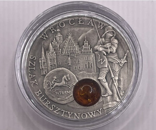 Moneta 1 dolar Szlak bursztynowy Wrocław 2009 r.