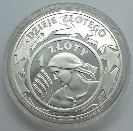 Moneta 10 zł Dzieje złotego Kłosy 2004