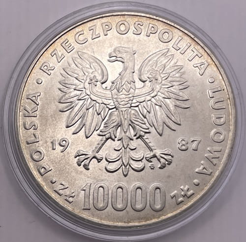 Moneta 10000 zł Jan Paweł II 1987